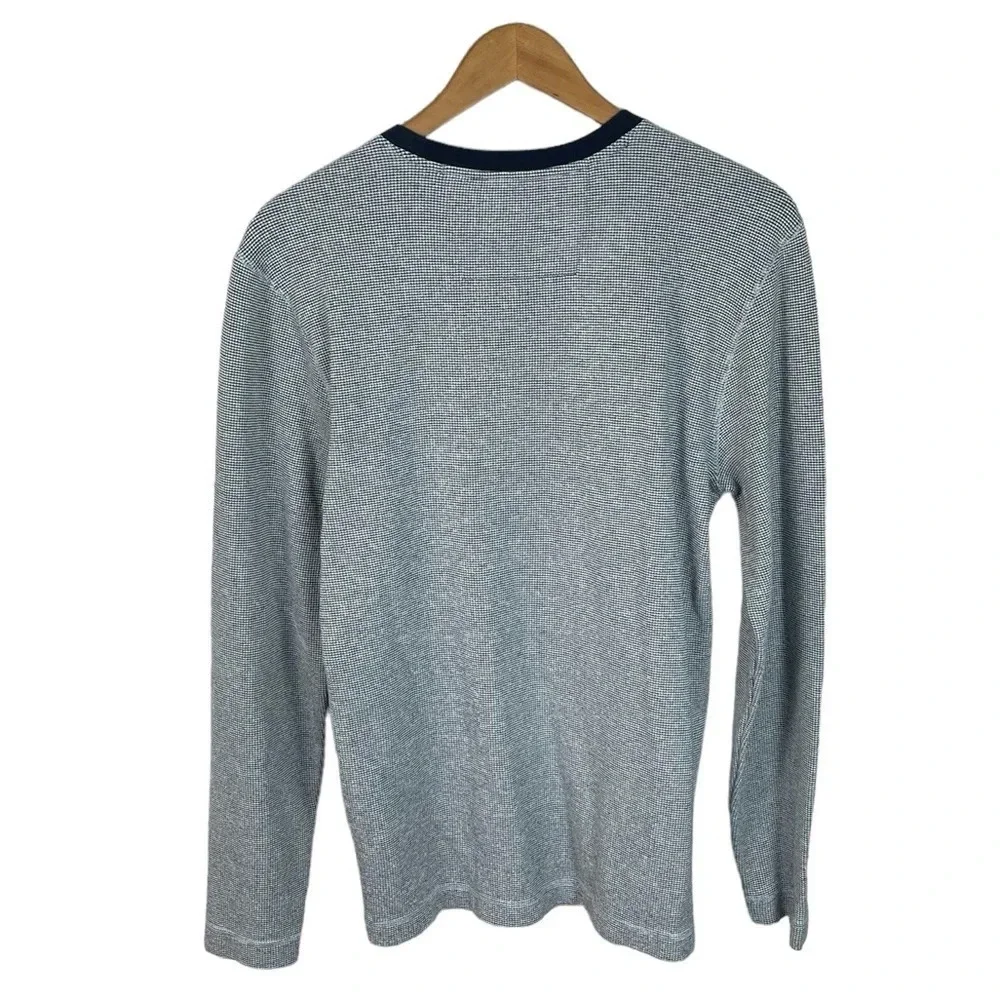 LS230 Men’s Banana Republic Waffle Knit Trendy Long Sleeve Shirt M